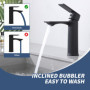 HOMELODY Robinet Lavabo Noir Mitigeur Salle de Bain Robinet Vasque Mitigeur Lave Main eau chaude et froide Robinetterie Acier in