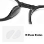 KMKANPO 10 Paires 15mm Forme de D Plaquettes de nez,coussinet lunettes nez en Silicone Antidérapant,Coussinets de Nez Adhésif Pl