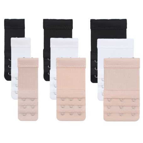 9 PCS Rallonge Soutien Gorge,Rallonge Soutien Gorge 3 Crochets,Rallonge Soutien Gorge 2 Crochets,Extension Soutien Gorge,Attache