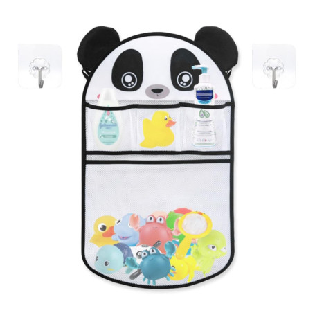 GIDWRIY Filet Jouet Bain Bebe,Rangement Jouet Bain Ee 2 X Crochets Adhésifs,Filet Jouet de Stockage,Organisateur Jouet Bain,File