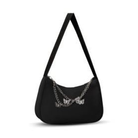 YZROHYI Petit Sac à Main Vintage,Sac Bandoulière Y2k,Sac Noir,Sac à Main Tendance Femme,Shoulder Bag Women,Sac à Bandoulière Des