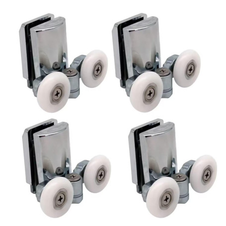 SmoothLY - Lot de 4 roulettes de porte de douche de 23 mm