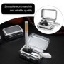 Mini cendrier portable carré en métal avec couvercle pour intérieur ou extérieur