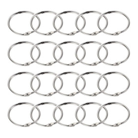 Anneaux de Livre,Anneaux de Reliure,100 Pièces Métalliques Anneaux Articulés de Reliure,30mm Métal Anneaux Carte Anneaux Feuille