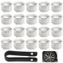N/S MoK 20 Pièces Cache Ecrou 17 mm, Ecrou Couvre avec Outil Demontage, Écrou de Roue de Jante Cache, pour Voitures, Capuchon de