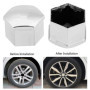 N/S MoK 20 Pièces Cache Ecrou 17 mm, Ecrou Couvre avec Outil Demontage, Écrou de Roue de Jante Cache, pour Voitures, Capuchon de