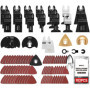 SHALL 102 pièces lames multi-outils, kits d'accessoires multi-outils oscillants