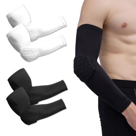 Eowppue Lot de 4 Coudières de Sport - Confort Supérieur Protège-Bras de Volley-Ball, Protège-Bras épaissis Idéal pour Divers Spo