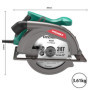 HYCHIKA Scie Circulaire, 1300 W 4500 RPM 185 mm Scies Circulaires Électriques Filaire, Moteur Haute Puissance, Profondeur de cou