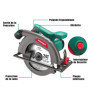 HYCHIKA Scie Circulaire, 1300 W 4500 RPM 185 mm Scies Circulaires Électriques Filaire, Moteur Haute Puissance, Profondeur de cou