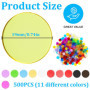 Eowppue Jetons Loto Pack Méga de 500 jetons Multicolores, Durable et de Haute Transparence, Parfait pour le Bingo, l'éducation à