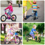 Stabilisateur Velo Enfant, Auxiliaire Roue Bicyclette, Roulette Velo Universelle pour Vélos 12-20 Pouces, Roues D'entraînement R