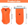 Aoreun Bouée de natation étanche - Sac sec pour nage - Bouée de sécurité - Gonflable - Pour nageurs, triathlètes, surfeurs - Ora