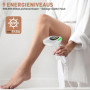 Épilateurs à lumière pulsée, Épilation au laser IPL avec Fonction de Refroidissement, 9 Vitesses et 3 Fonctions HR/SC/RA, Appare