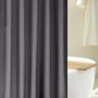 Ciusdkler Rideau Douche 180x200, Rideaux de Douche Robuste, Tissu de Rideau Baignoire Lavable, Gris Foncé