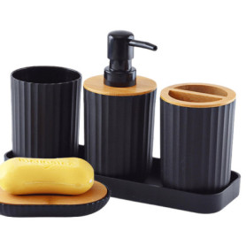 Ensemble d'accessoires de salle de bain, 5 pièces, accessoires décoratifs pour salle de bain, porte-brosse à dents, gobelet, dis