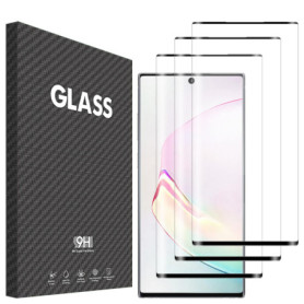 Vsjnk Verre trempé pour Samsung Galaxy Note 10 Plus Film protection ecran, 3 Pièces protector HD Vitre 9H Dureté Glass Sans Bull
