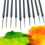 Morkia Détail Pinceau, 10 pcs pour la Peinture à L'aquarelle Gouache et Acrylique,Ldéal pour des Minutieux et Finition