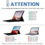 Nanhent Rétroéclairé Clavier Coque pour Microsoft Surface Pro 7/7+/6/5/4/3 12.3 Pouces, Smart Touchpad, AZERTY Français Amovible