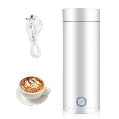 mizikuu Bouilloire électrique de Voyage, 3 en 1 Mini Bouilloire 400ml Bouilloire Portable de Voyage Acier Inoxydable 300W 5 Minu