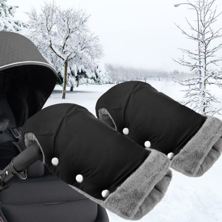 BNGXR Gants de Poussette, étendus Moufles de Poussette Coupe-Vent et Imperméable pour Bébé, Doux Chaud Gants Protection pour Pou