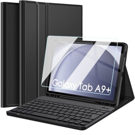 Nanhent Clavier Coque pour Samsung Galaxy Tab A9+ / A9 Plus 11 Pouces 2023 (SM-X210/X216/X218) Tablette, AZERTY Français Amovibl