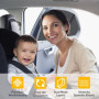 2 Pare Soleil Voiture Bébé, Ventilé Pare Soleil Chaussette, Chaussette Voiture par Soleil Arrière pour Bébé et Parents,Universel