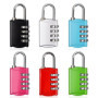 mizikuu Lot de 6 Cadenas à Combinaison de 4 Chiffres, Petit Cadenas a Code Serrure Combinée Numero Cadenas Code pour Casier, Gym