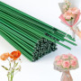 AMDZGLB Fil de Fleurs 100PCS Fil de Fer Vert de Fleuriste Emballage Tige Fleur de 30 CM Tige Metal pour Bouquet de Fleurs Bricol