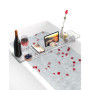 Plateau Baignoire en Acrylique, Pont de Baignoire Extensible, Tablette Baignoire Pouvant Contenir Un Ipad, Un Téléphone, Un Verr