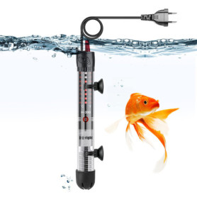 DoRight Chauffage d'Aquarium 50W, Chauffage en Verre Submersible Température Réglable Chauffe-Aquarium avec Ventouse Thermomètre