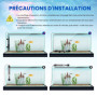 DoRight Chauffage d'Aquarium 50W, Chauffage en Verre Submersible Température Réglable Chauffe-Aquarium avec Ventouse Thermomètre