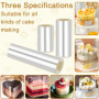 AOKITO 3 Rouleaux Colliers à Gâteau, 8cm/10cm/15cm, Rouleau D'acétate Transparent, Bande D'acétate pour Gâteau Réutilisable, pou