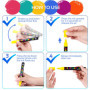 LUZOON Marqueur Peinture Acrylique, 18 Couleurs Marqueur acrylique Ensemble de Stylos de Peinture à L'encre à Base D'huile à Séc