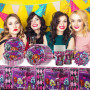 61 pièces de vaisselle de fête Monster High, fête d'anniversaire Monster High pour enfants, y compris assiettes en carton, tasse