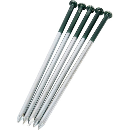 KAHEIGN 50 Pièces Clous Artificiels Résistants D'herbe, 5mm x 150mm Clous Galvanisés à Tête Ronde Clous en Acier pour Fixation d