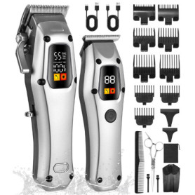 SOBEAU Tondeuse Cheveux Professionnelle, Tondeuse Barbe Homme, Tondeuse à Cheveux électrique, Coupe de Cheveux étanche à l'eau, 