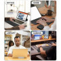 Zaxiva Repose-Poignet Clavier et Souris, Tapis Souris Ergonomique en Mousse à Mémoire, Antidérapante & Imperméable Cuir PU Repos