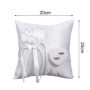 YUNCHONGuk Coussin pour alliances de mariage - En forme de cœur - Coussin pour alliances - Blanc - 20 x 20 cm