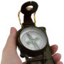 Boussole randonnée, Boussole Militaire, matériau en Alliage d'aluminium, Convient pour la Chasse, la randonnée et Les activités 