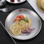 Lot de 3 Assiettes Rondes en Acier Inoxydable,Plats de Service en Inox Plateau,Plateau de Service pour Cuisine Salle à Manger Ca
