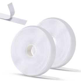 Oderra Blanc Ruban Adhésif, Scratch Autocollant Double Face, 8m x 2cm Autocollant, Adhésif Puissant Convient Aux Cadres Photo, F