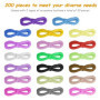 Tekenewbse 200 Pcs Scoubidou Fil Paillettes, Scooby Doo Fil Elastique Cordon, Scoobidoo, Scoubidou Pastel pour Faire Bracelets C