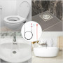 Fousenuk Lot de 3 Deboucheur Canalisation, Furet Deboucheur Evier Professionnel, Plomberie WC, Kit Debouchage Cheveux Douche Pin