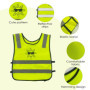 Baxcdyswe Gilet Jaune Enfant 2 PCS, Gilet de Sécurité, Gilet Reflechissant Velo, Gilet Respirant Réfléchissant Jaune Haute Visib