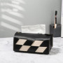 IKAAR Distributeur de mouchoirs rectangulaire en cuir synthétique pour la maison, la salle de bain, le salon, la chambre, la sal
