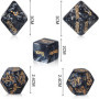 KaMieeg [Lot De 5] Jeu De Dés De Table Multifonctionnel Noir, Outils De Divertissement pour La Fête, Cadeau Original - K5