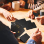 KAHEIGN 2 Jeux de Cartes à Jouer, 24k Foil Cartes de Poker étanches Cartes à Jouer en Diamant Outil de Tours de Magie Classique 