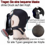 Sosvulix Masque respiratoire réutilisable complet pour le visage, masque à gaz, masque de protection contre la poussière industr