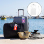 TRKETK Lot de 12 porte-étiquettes de bagage de croisière, 9 x 19 cm, grandes étiquettes de bagages en plastique transparent avec